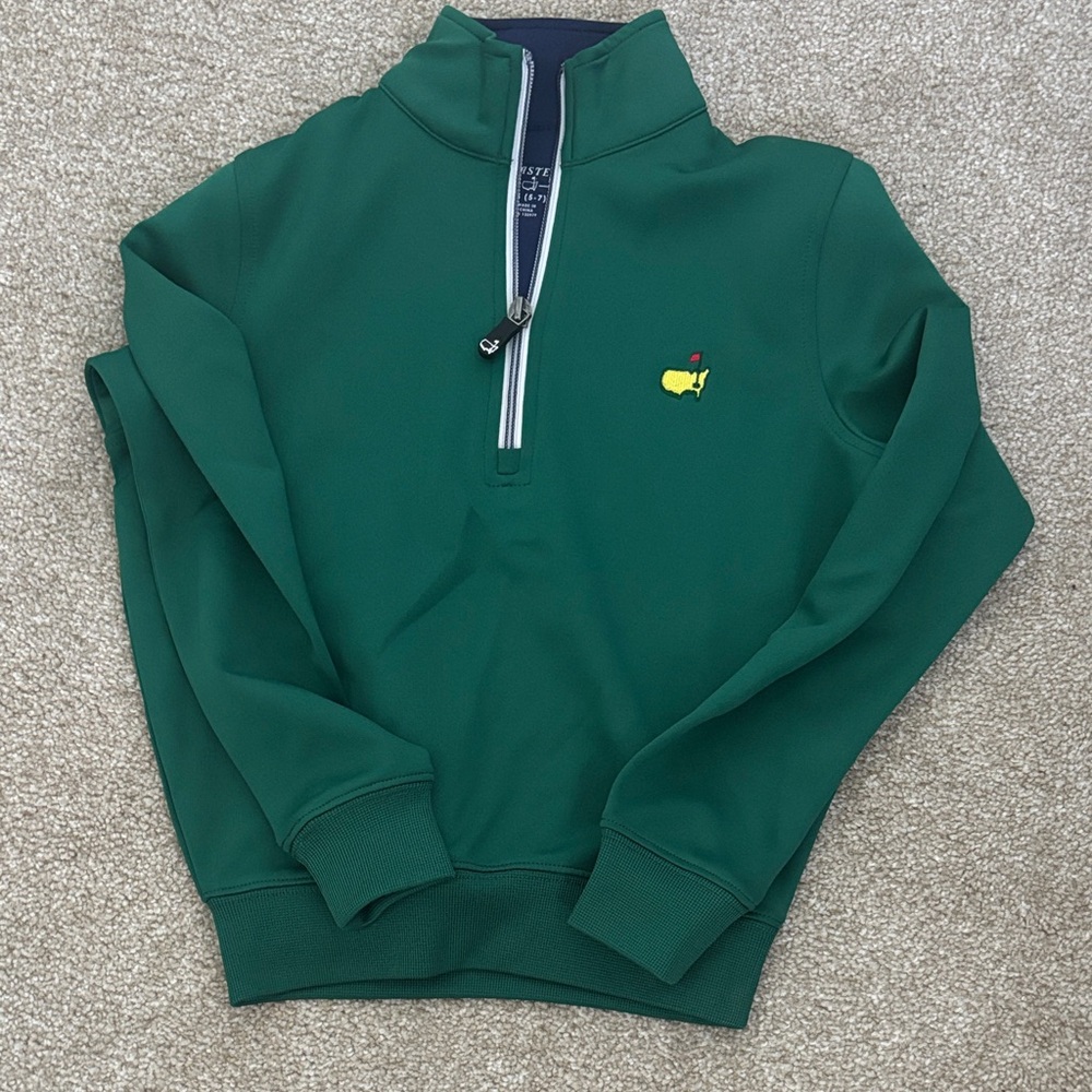 Masters Forest Green Zip-Up Sweater